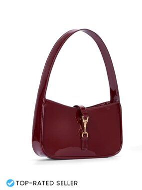 Faux Leather Shoulder Bag Small Hobo Purse Y2K Style Everyday Handbag